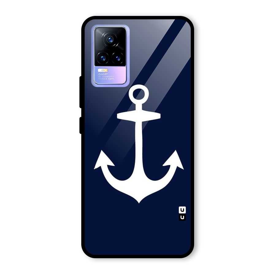Stylish Anchor Design Glass Back Case for Vivo Y73