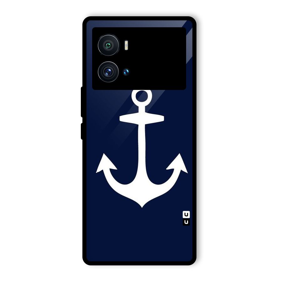 Stylish Anchor Design Glass Back Case for Vivo iQOO 9 Pro
