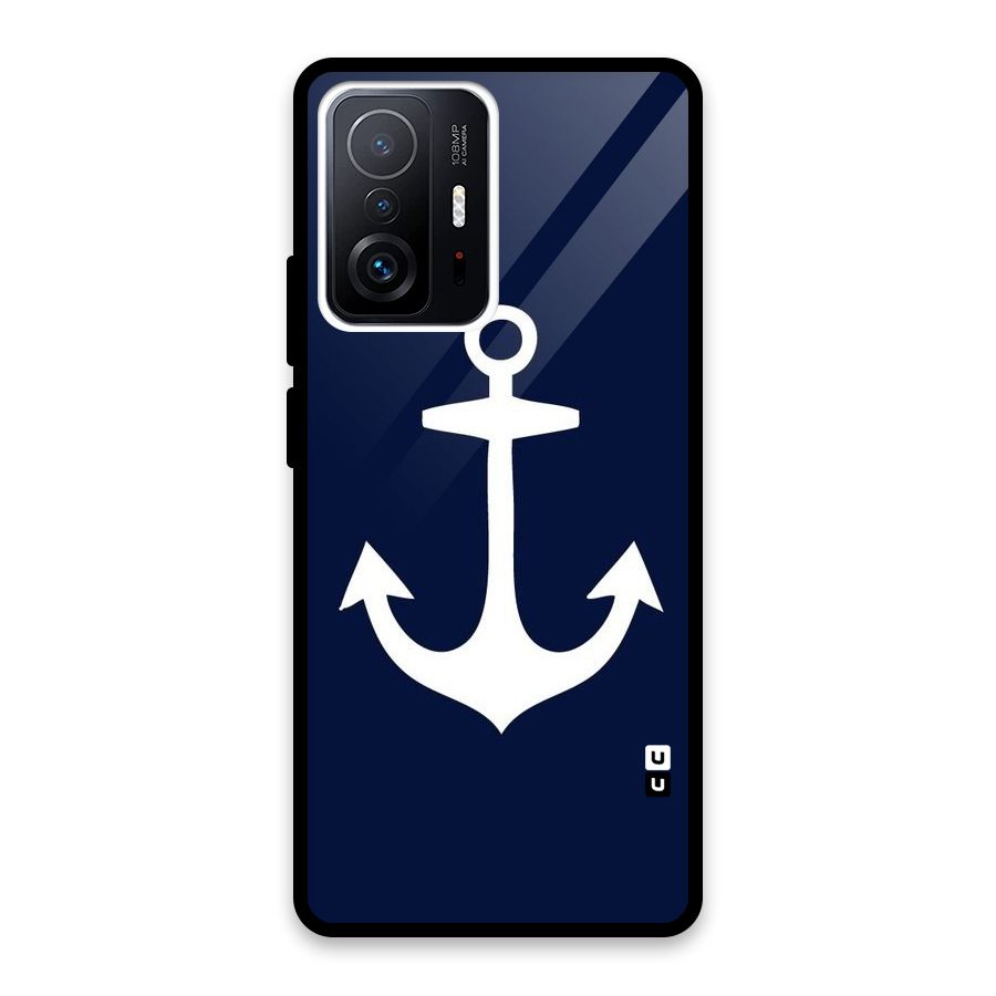 Stylish Anchor Design Glass Back Case for Xiaomi 11T Pro