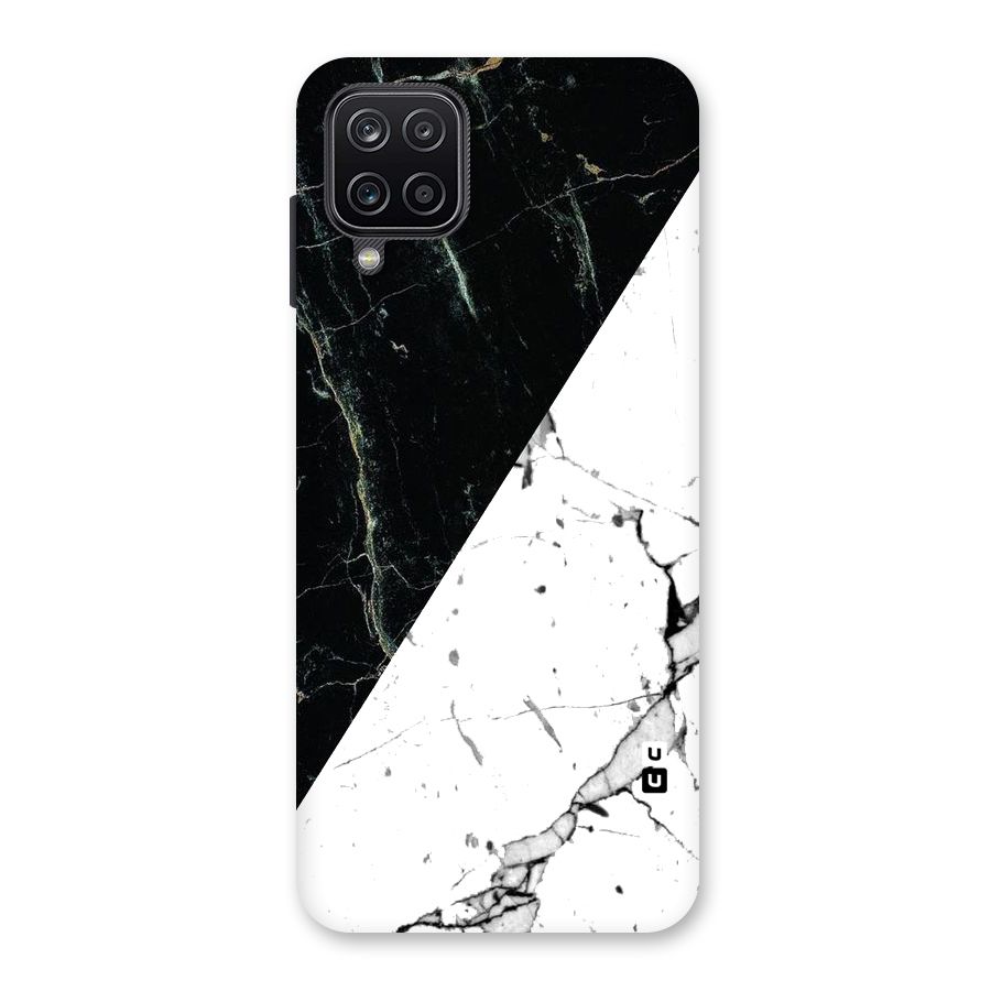 Stylish Diagonal Marble Back Case for Galaxy A12
