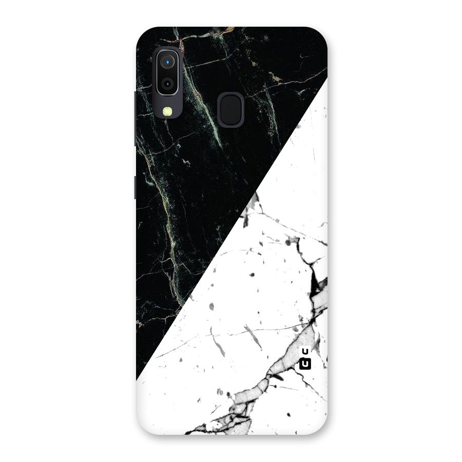 Stylish Diagonal Marble Back Case for Galaxy A30