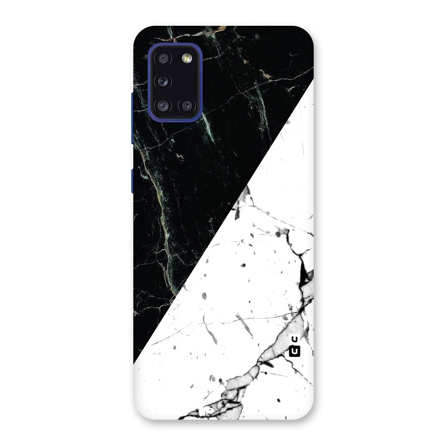 Stylish Diagonal Marble Back Case for Galaxy A31