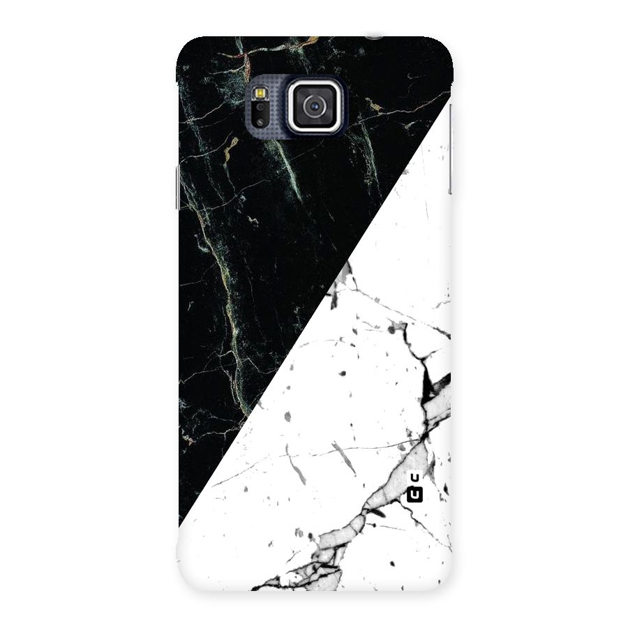 Stylish Diagonal Marble Back Case for Galaxy Alpha