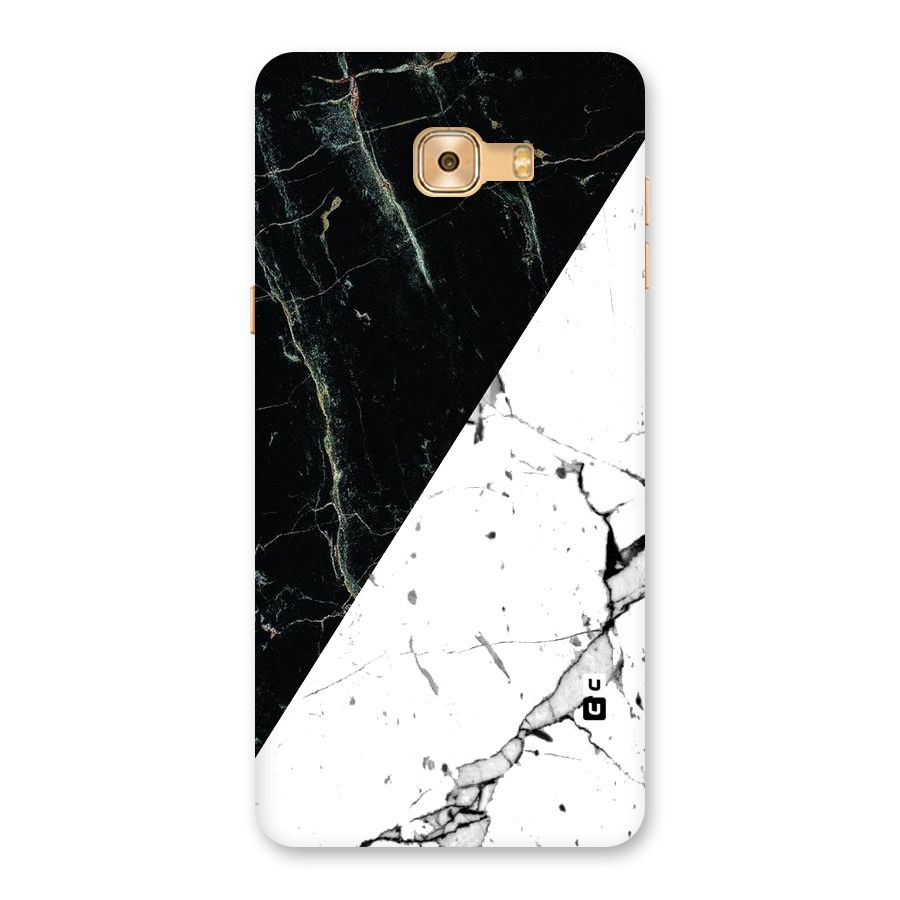 Stylish Diagonal Marble Back Case for Galaxy C9 Pro