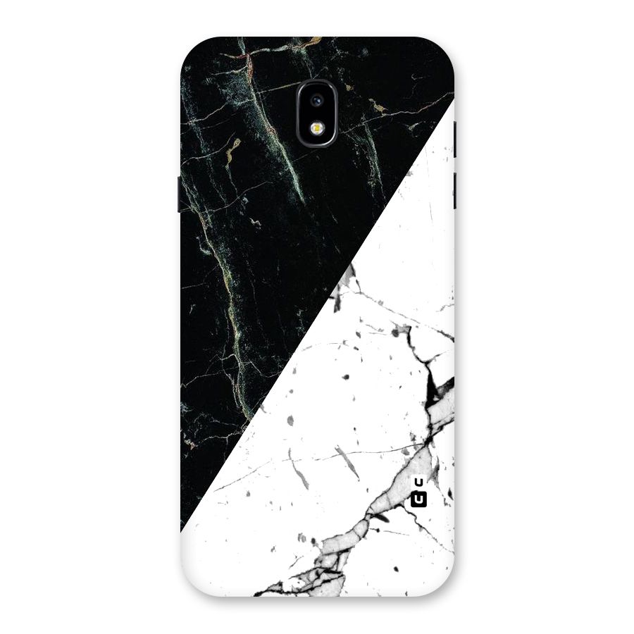 Stylish Diagonal Marble Back Case for Galaxy J7 Pro