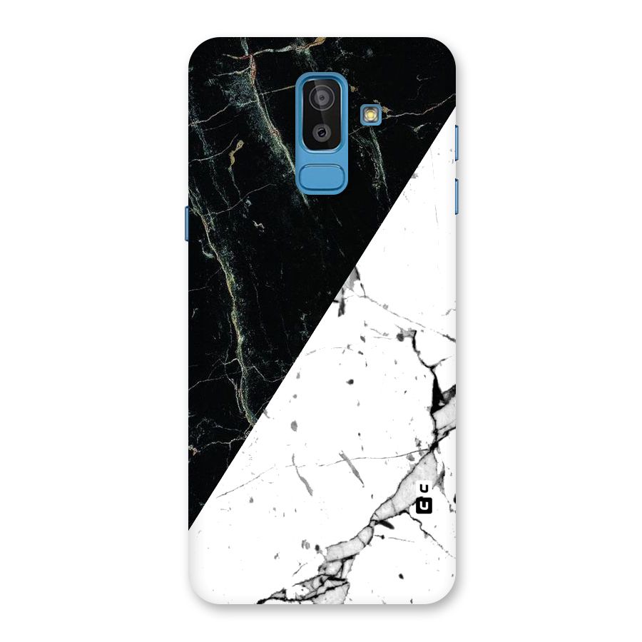 Stylish Diagonal Marble Back Case for Galaxy J8
