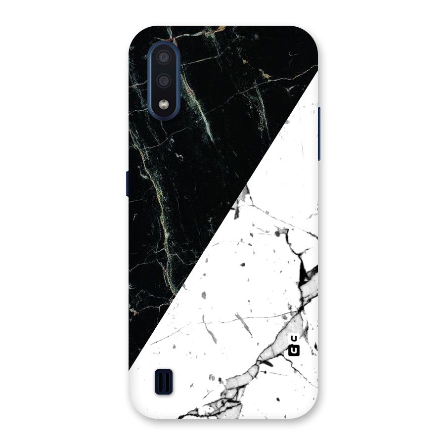Stylish Diagonal Marble Back Case for Galaxy M01