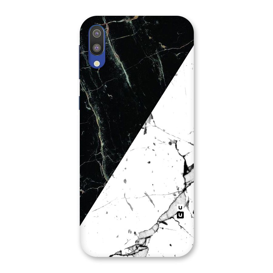 Stylish Diagonal Marble Back Case for Galaxy M10