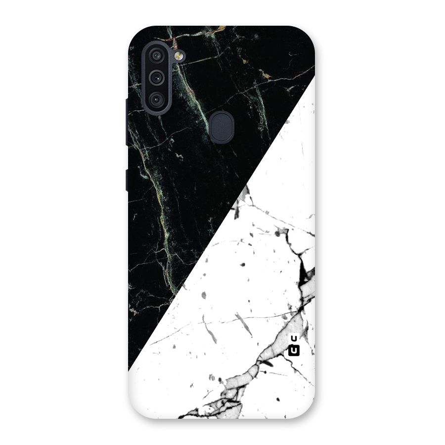 Stylish Diagonal Marble Back Case for Galaxy M11