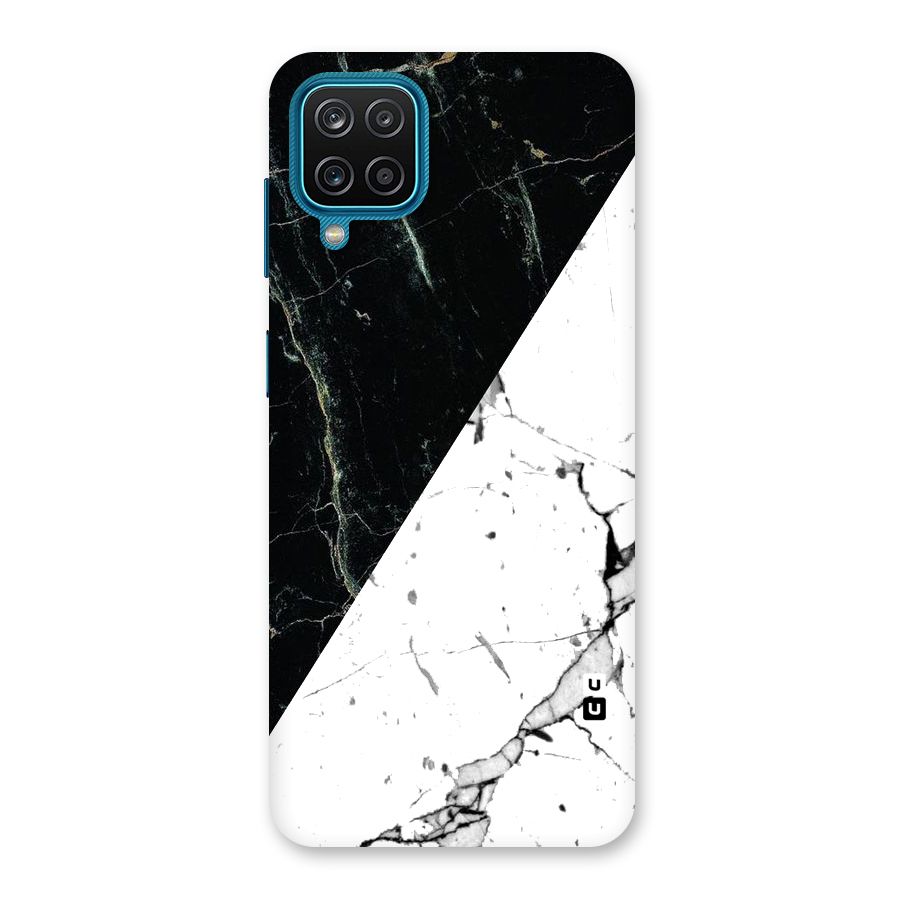 Stylish Diagonal Marble Back Case for Galaxy M12
