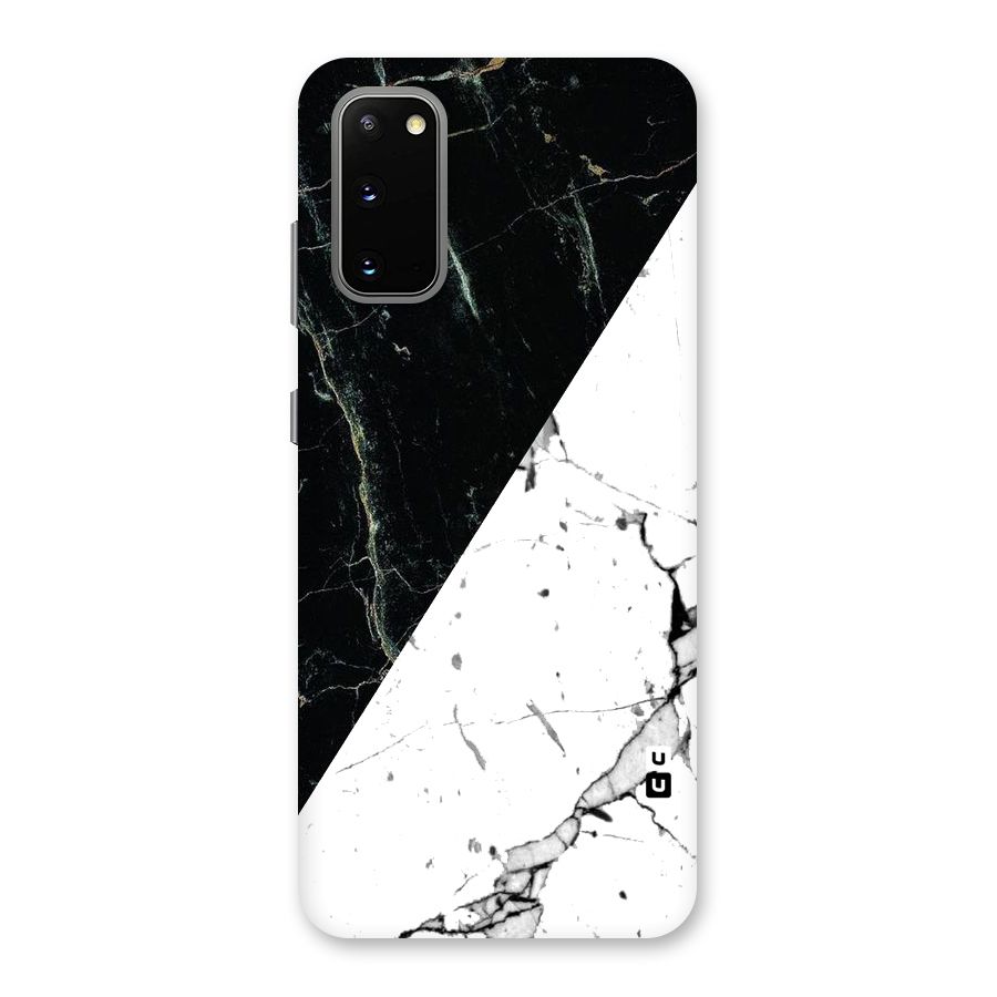 Stylish Diagonal Marble Back Case for Galaxy S20
