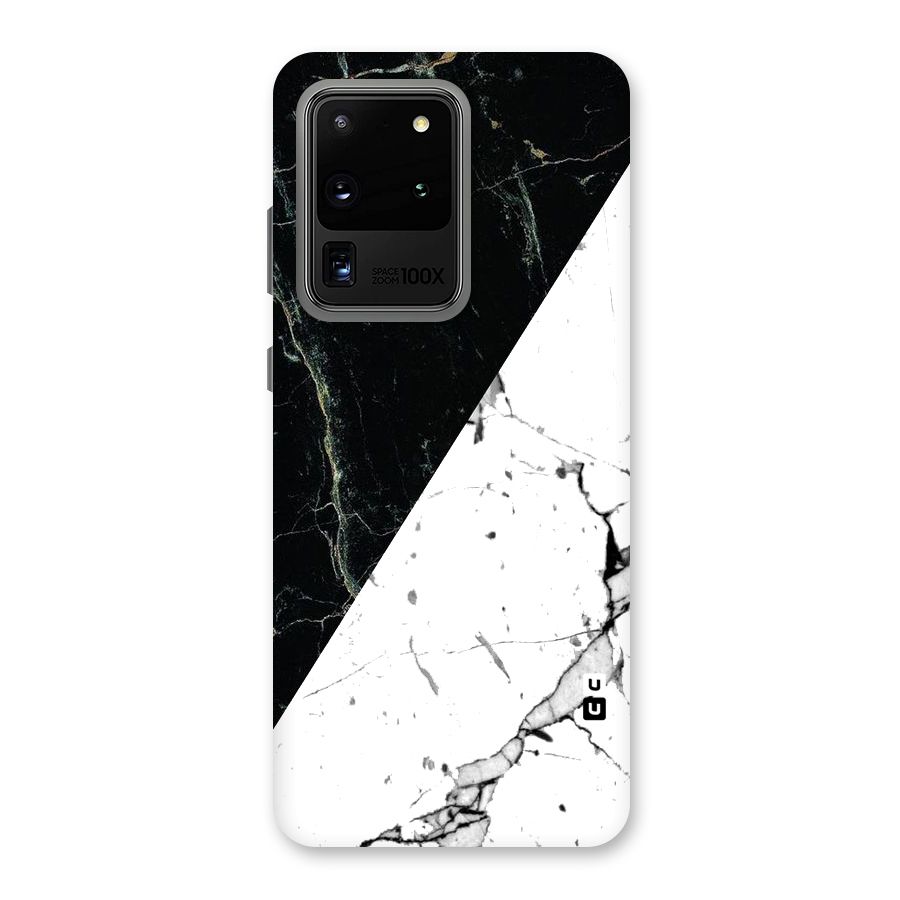 Stylish Diagonal Marble Back Case for Galaxy S20 Ultra