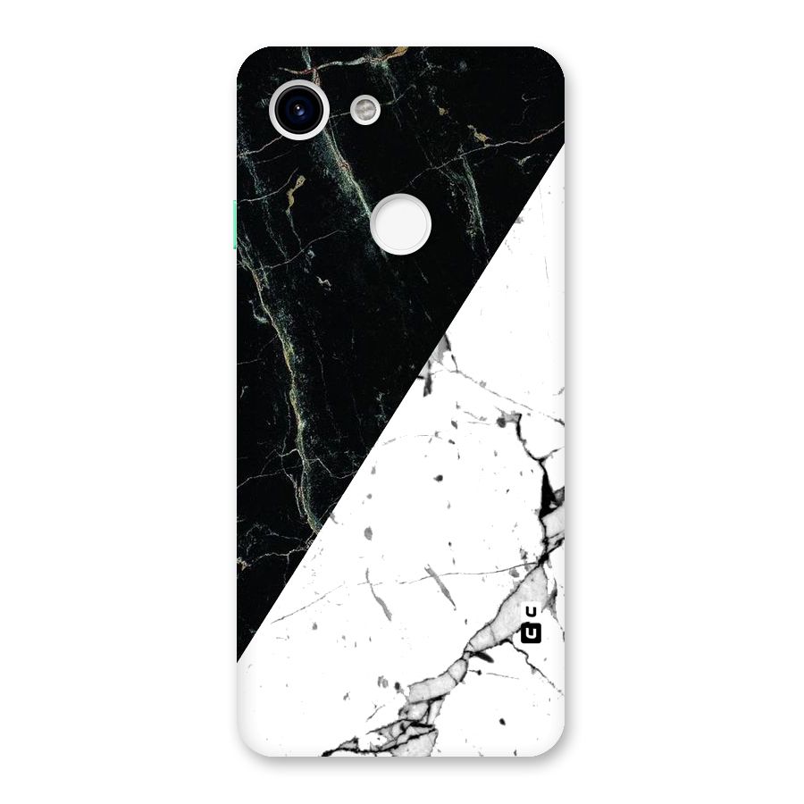 Stylish Diagonal Marble Back Case for Google Pixel 3