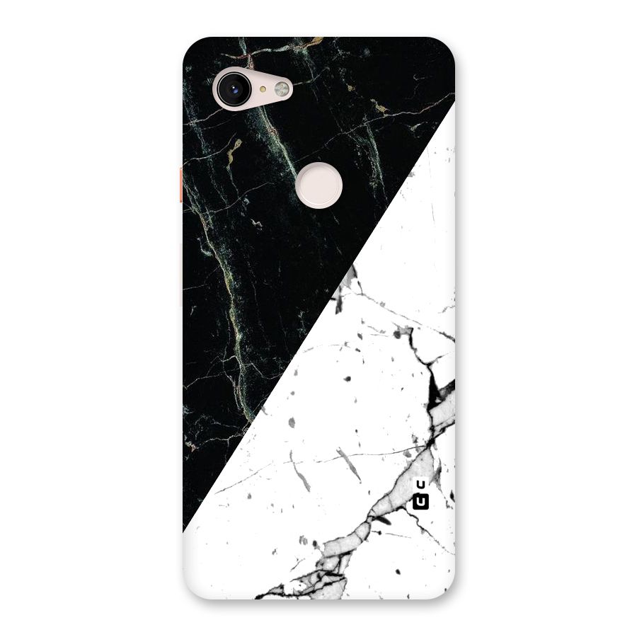 Stylish Diagonal Marble Back Case for Google Pixel 3 XL