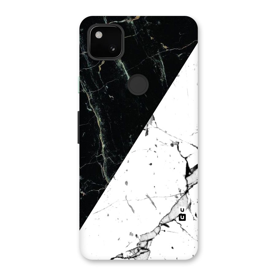 Stylish Diagonal Marble Back Case for Google Pixel 4a