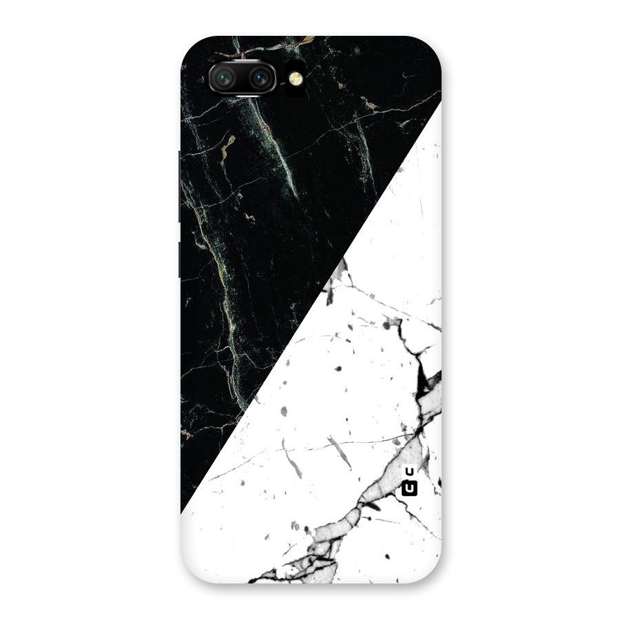 Stylish Diagonal Marble Back Case for Honor 10