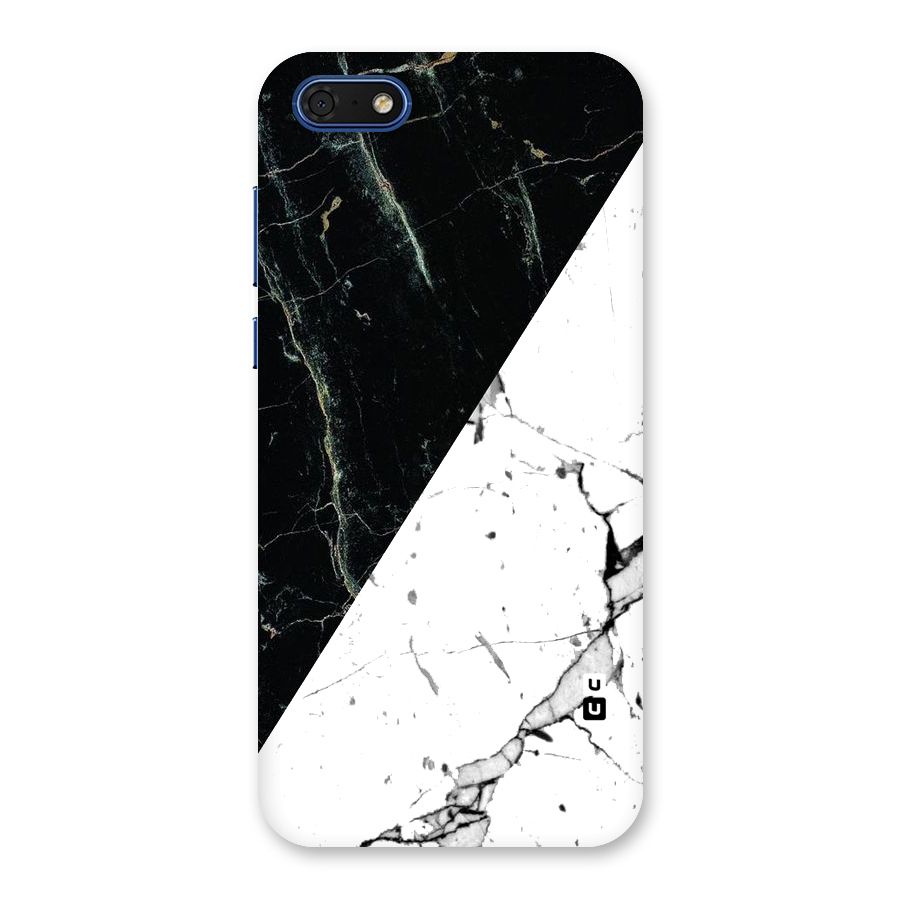 Stylish Diagonal Marble Back Case for Honor 7s