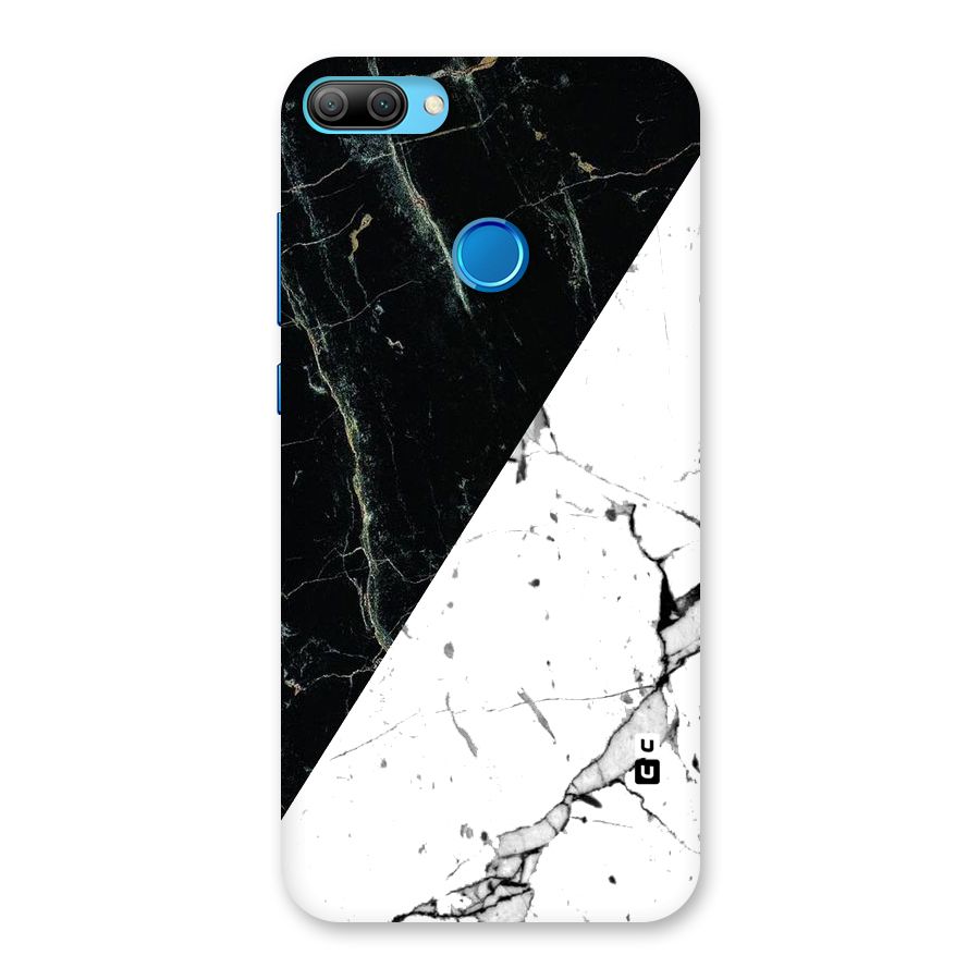 Stylish Diagonal Marble Back Case for Honor 9N