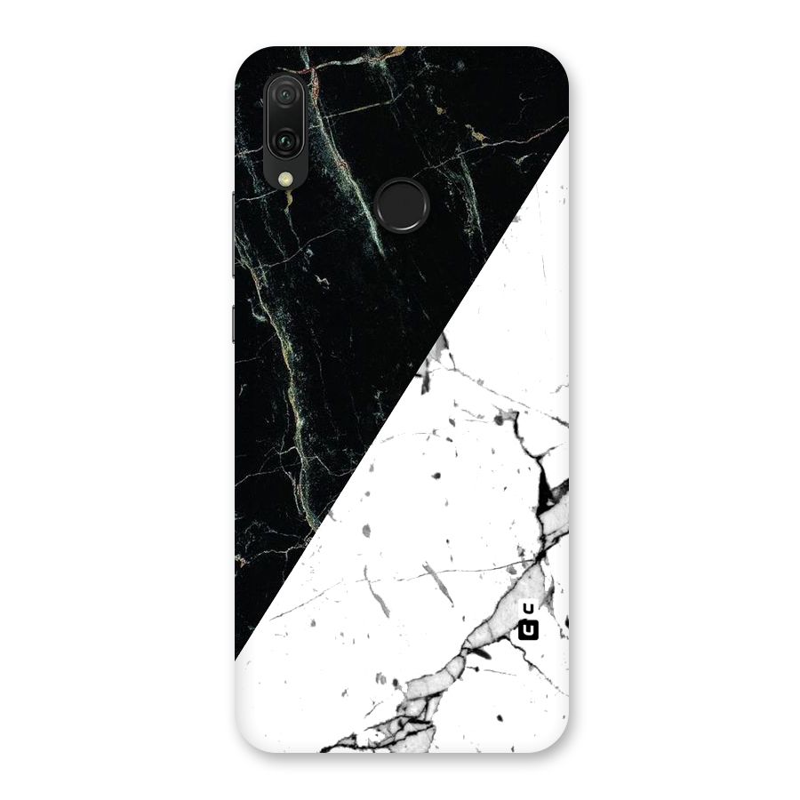 Stylish Diagonal Marble Back Case for Huawei Y9 (2019)
