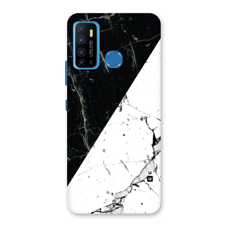 Stylish Diagonal Marble Back Case for Infinix Hot 9