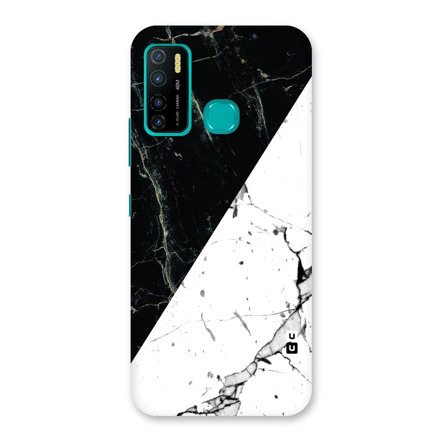 Stylish Diagonal Marble Back Case for Infinix Hot 9 Pro