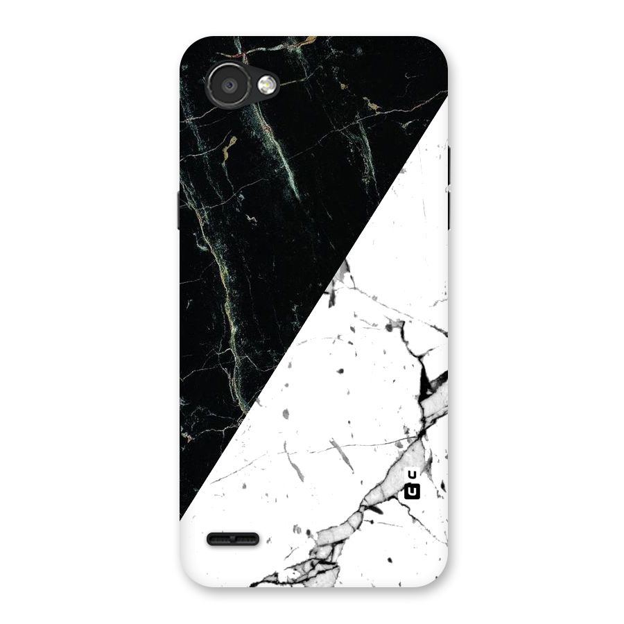 Stylish Diagonal Marble Back Case for LG Q6