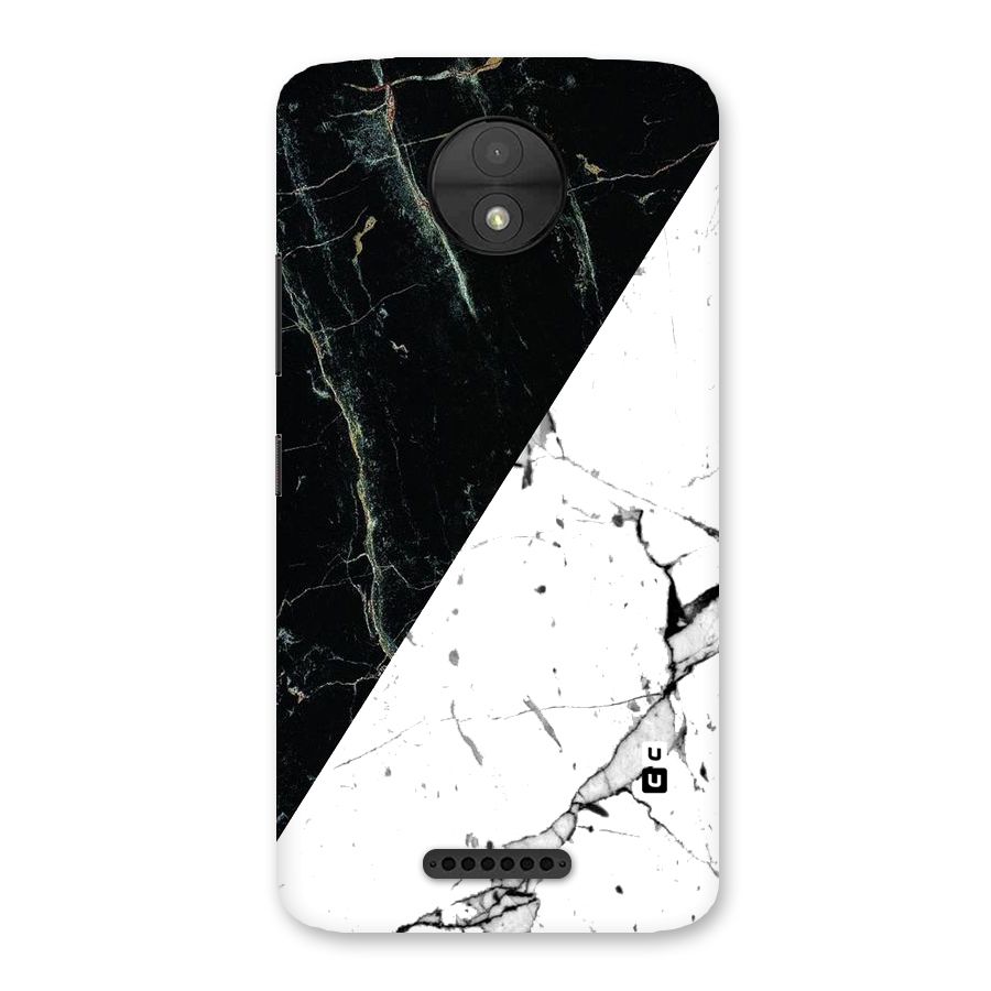 Stylish Diagonal Marble Back Case for Moto C