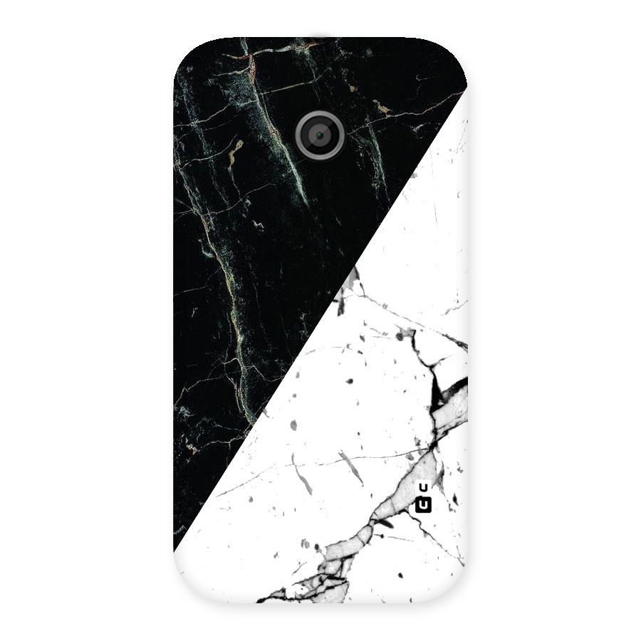 Stylish Diagonal Marble Back Case for Moto E