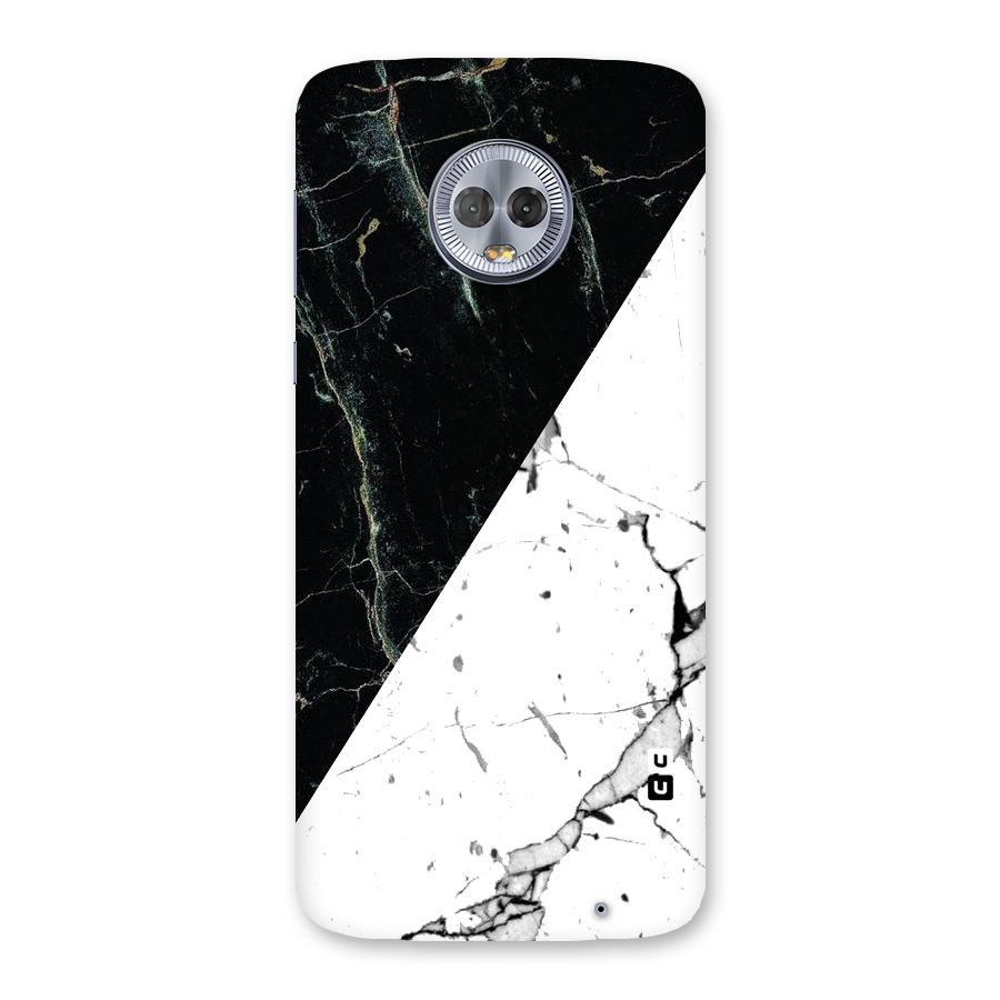 Stylish Diagonal Marble Back Case for Moto G6 Plus