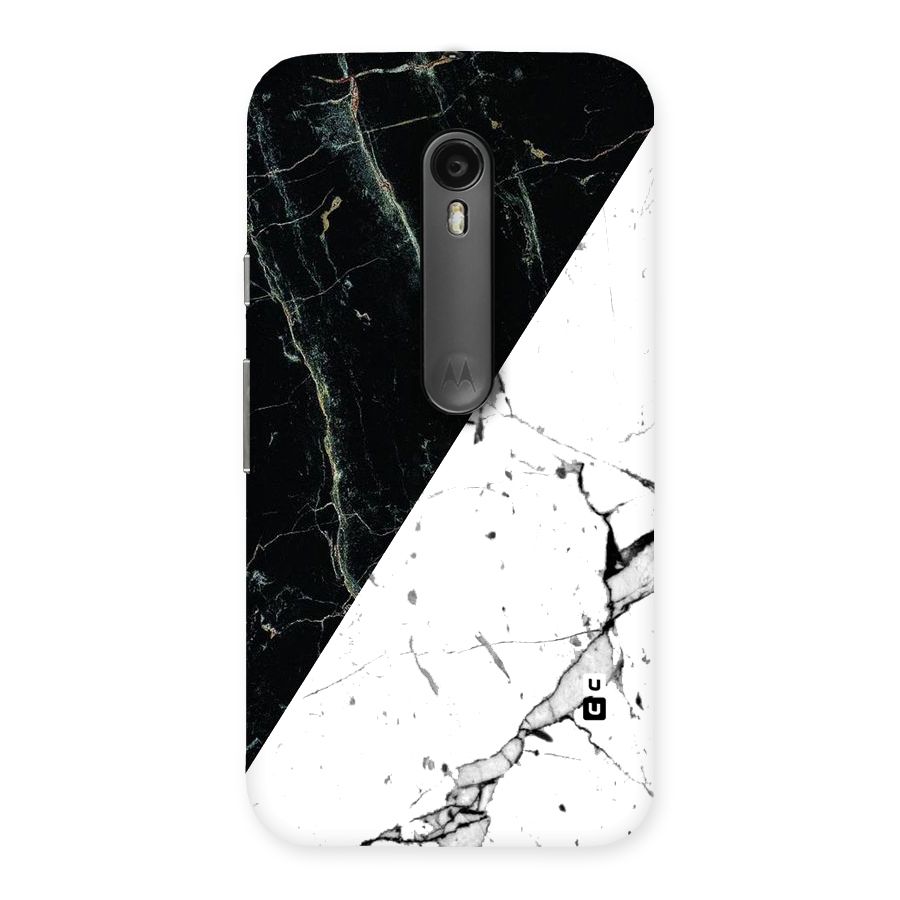 Stylish Diagonal Marble Back Case for Moto G Turbo