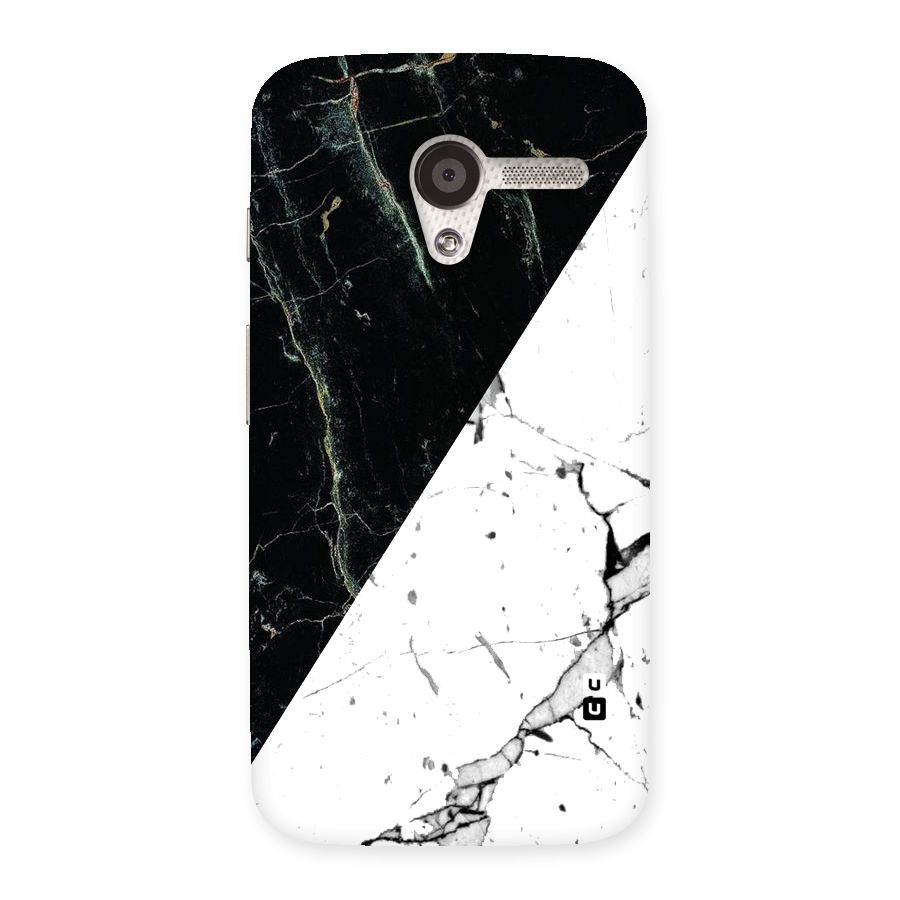 Stylish Diagonal Marble Back Case for Moto X