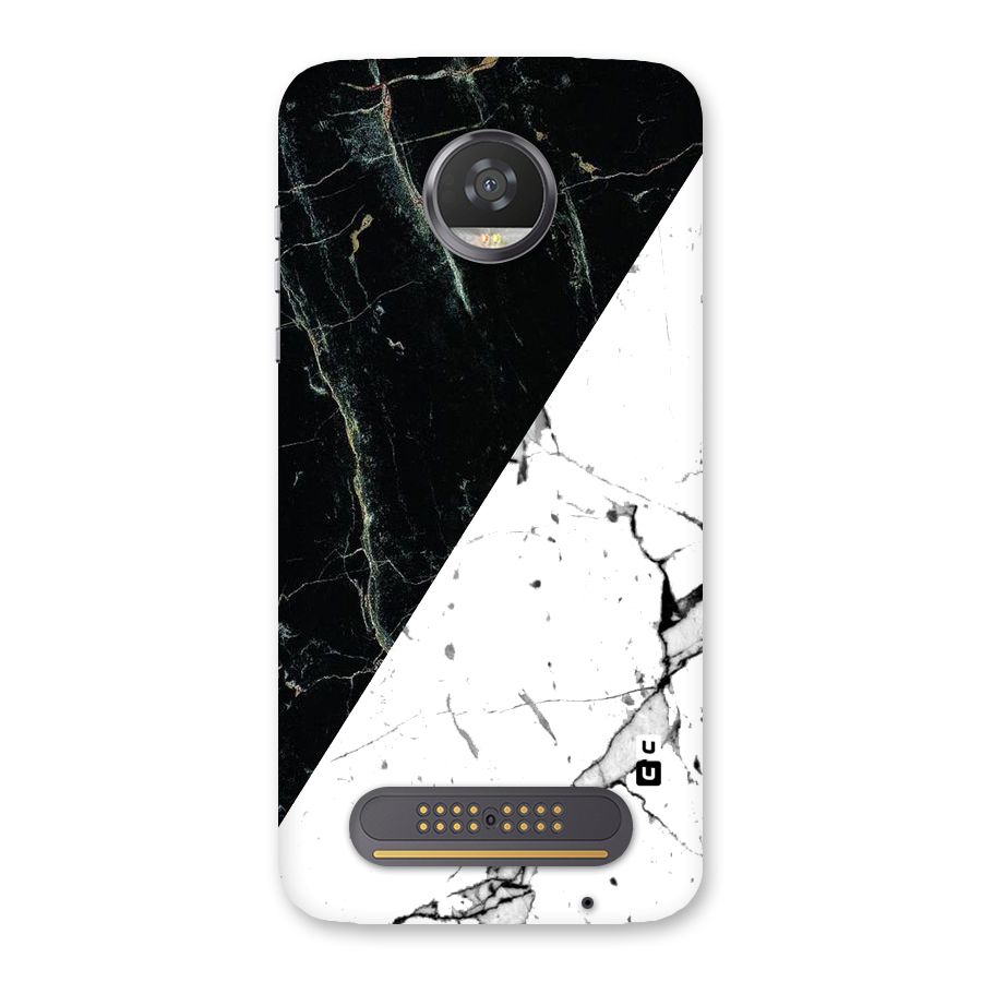 Stylish Diagonal Marble Back Case for Moto Z2 Play