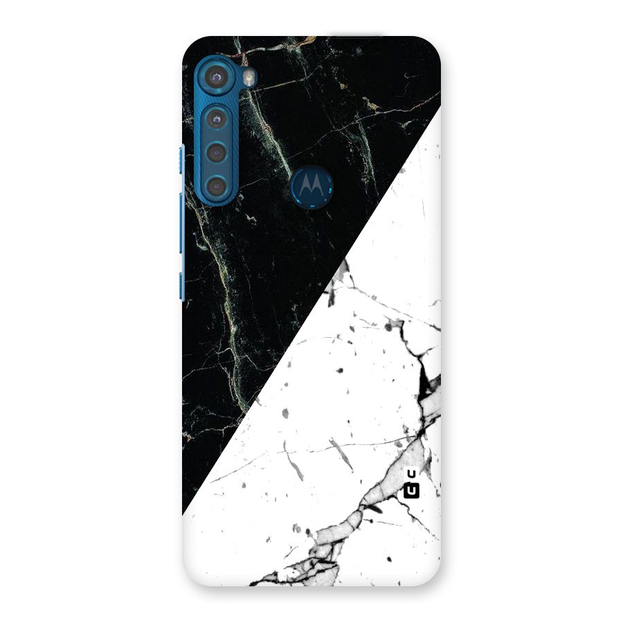 Stylish Diagonal Marble Back Case for Motorola One Fusion Plus