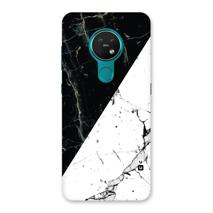 Stylish Diagonal Marble Back Case for Nokia 7.2