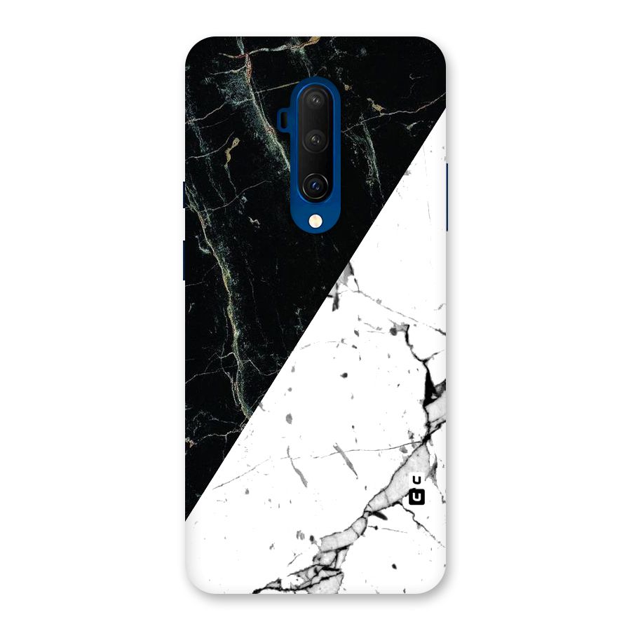 Stylish Diagonal Marble Back Case for OnePlus 7T Pro
