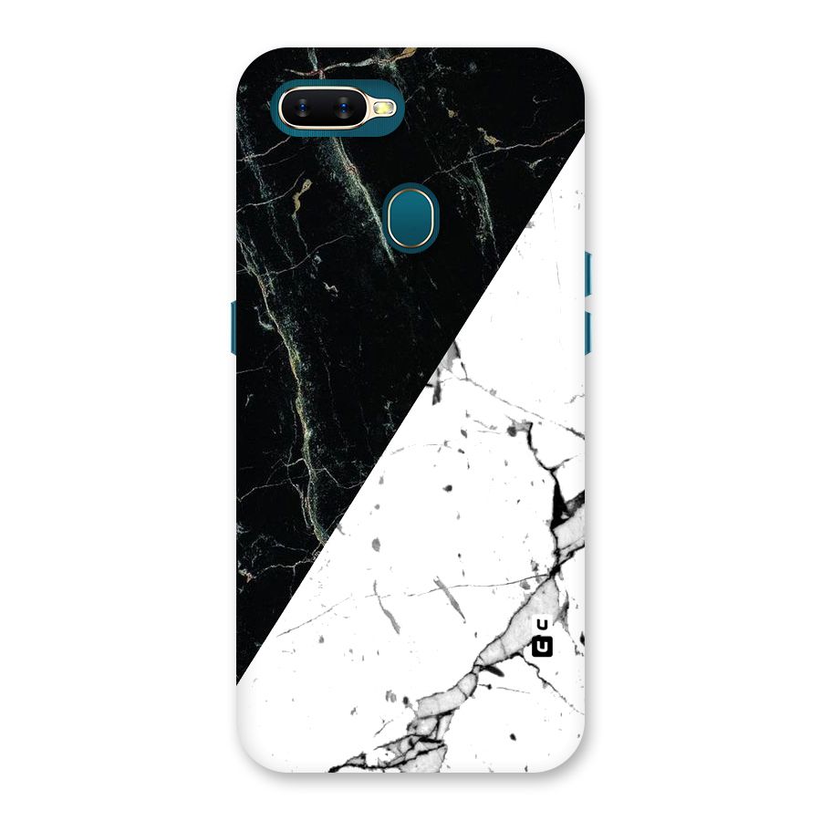 Stylish Diagonal Marble Back Case for Oppo A11k