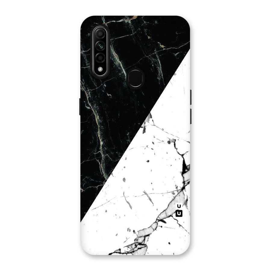 Stylish Diagonal Marble Back Case for Oppo A31
