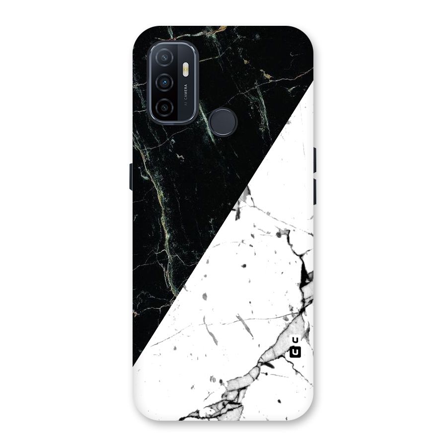 Stylish Diagonal Marble Back Case for Oppo A32