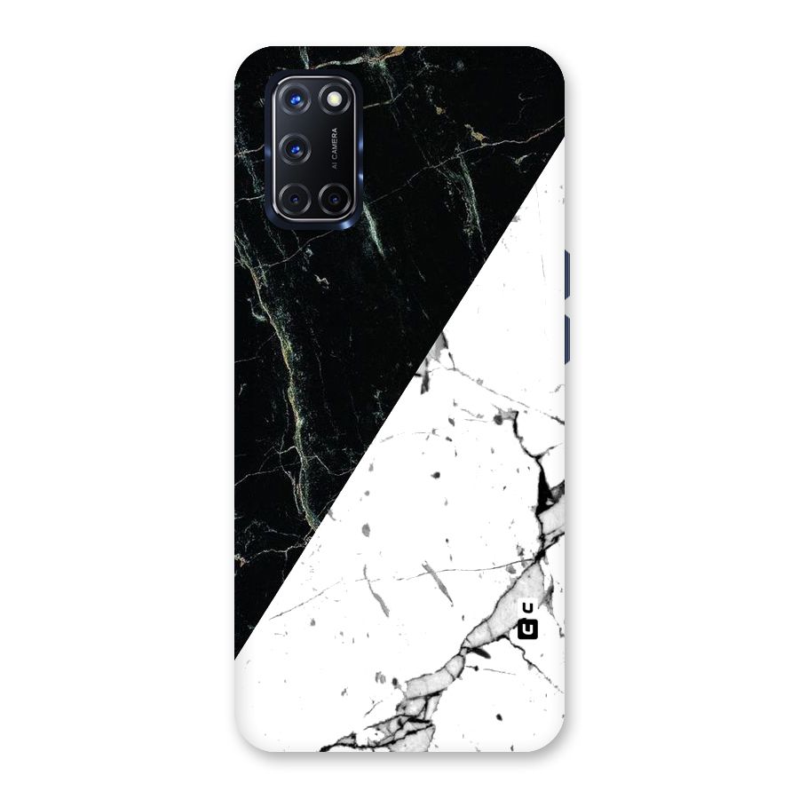 Stylish Diagonal Marble Back Case for Oppo A52