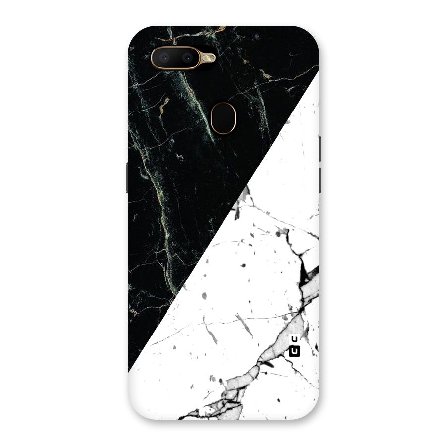 Stylish Diagonal Marble Back Case for Oppo A5s