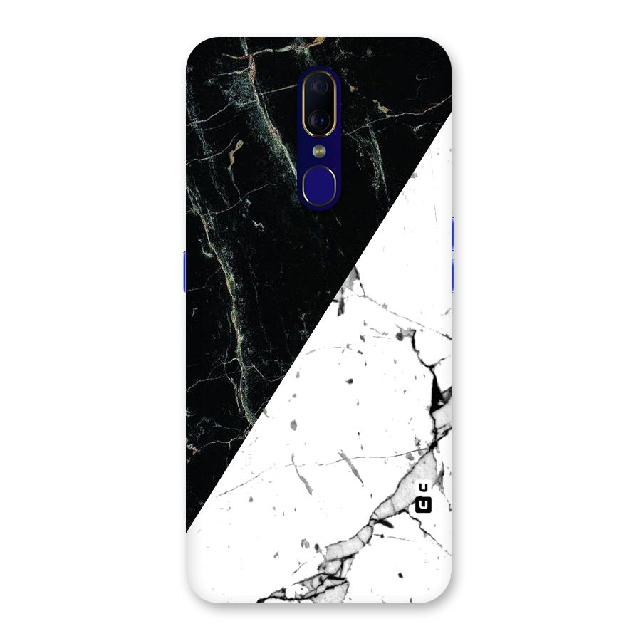 Stylish Diagonal Marble Back Case for Oppo A9