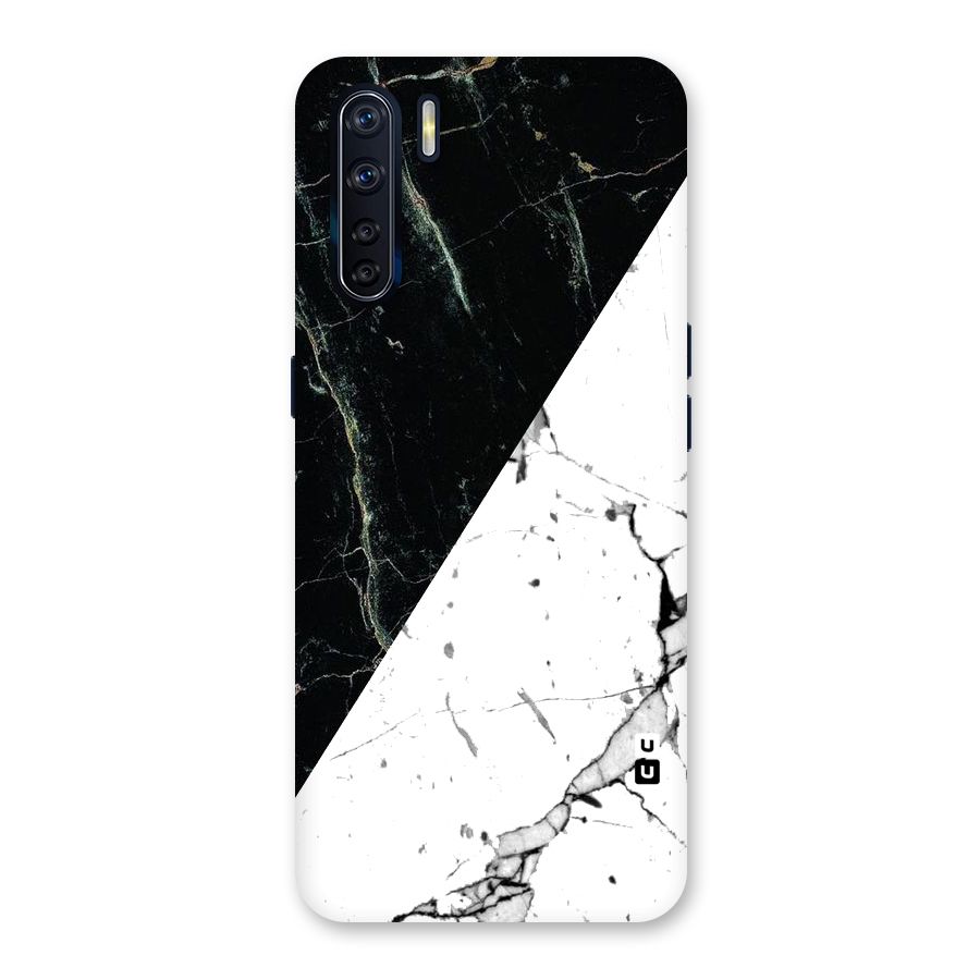 Stylish Diagonal Marble Back Case for Oppo F15