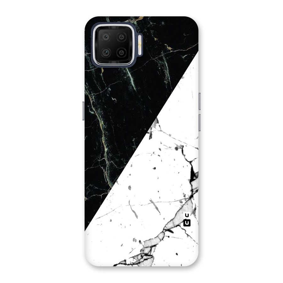 Stylish Diagonal Marble Back Case for Oppo F17
