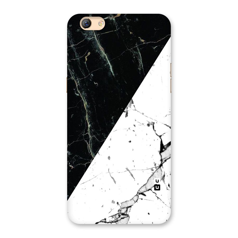 Stylish Diagonal Marble Back Case for Oppo F3 Plus