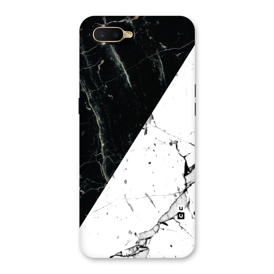 Stylish Diagonal Marble Back Case for Oppo K1