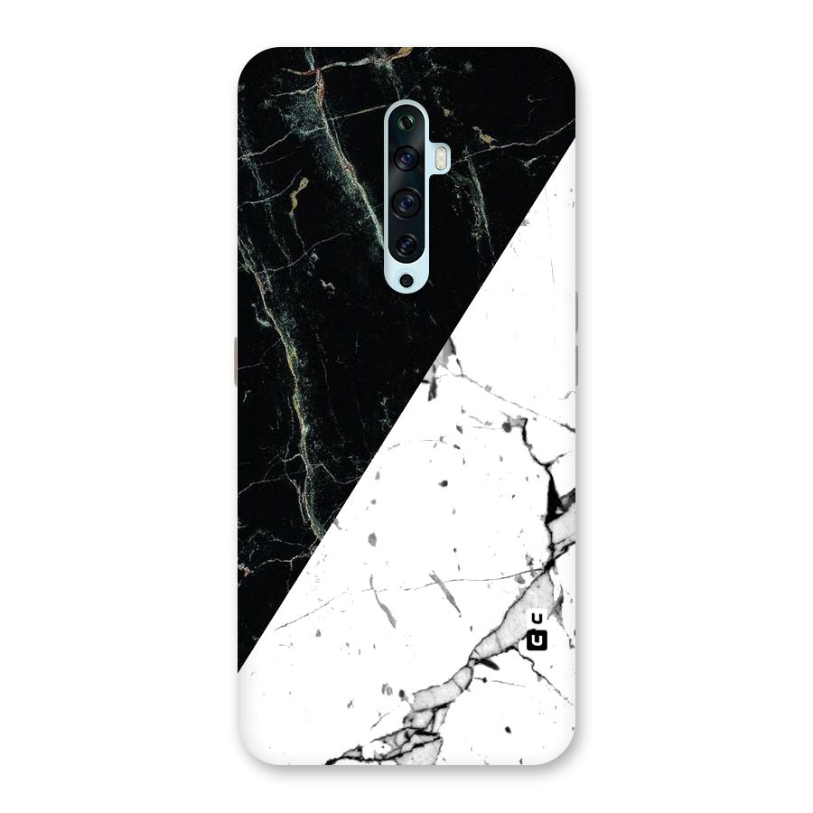 Stylish Diagonal Marble Back Case for Oppo Reno2 F