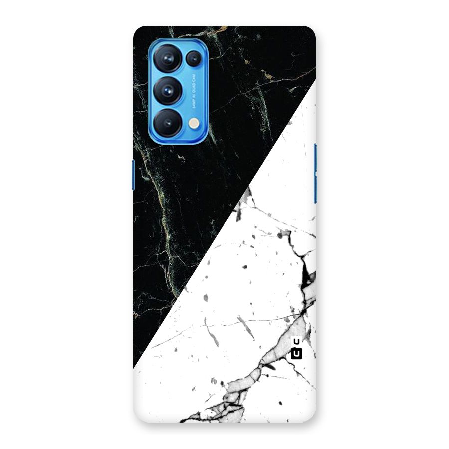 Stylish Diagonal Marble Back Case for Oppo Reno5 Pro 5G