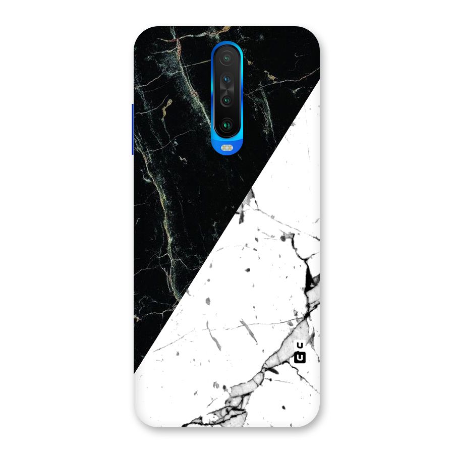 Stylish Diagonal Marble Back Case for Poco X2