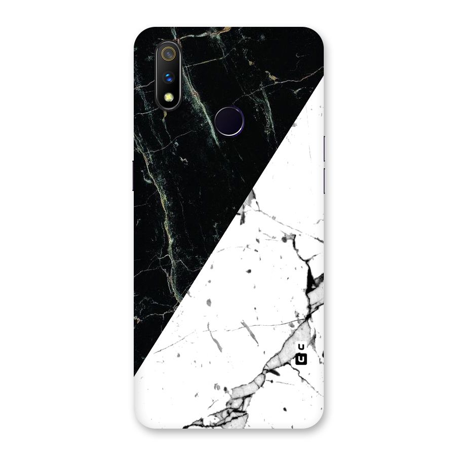 Stylish Diagonal Marble Back Case for Realme 3 Pro