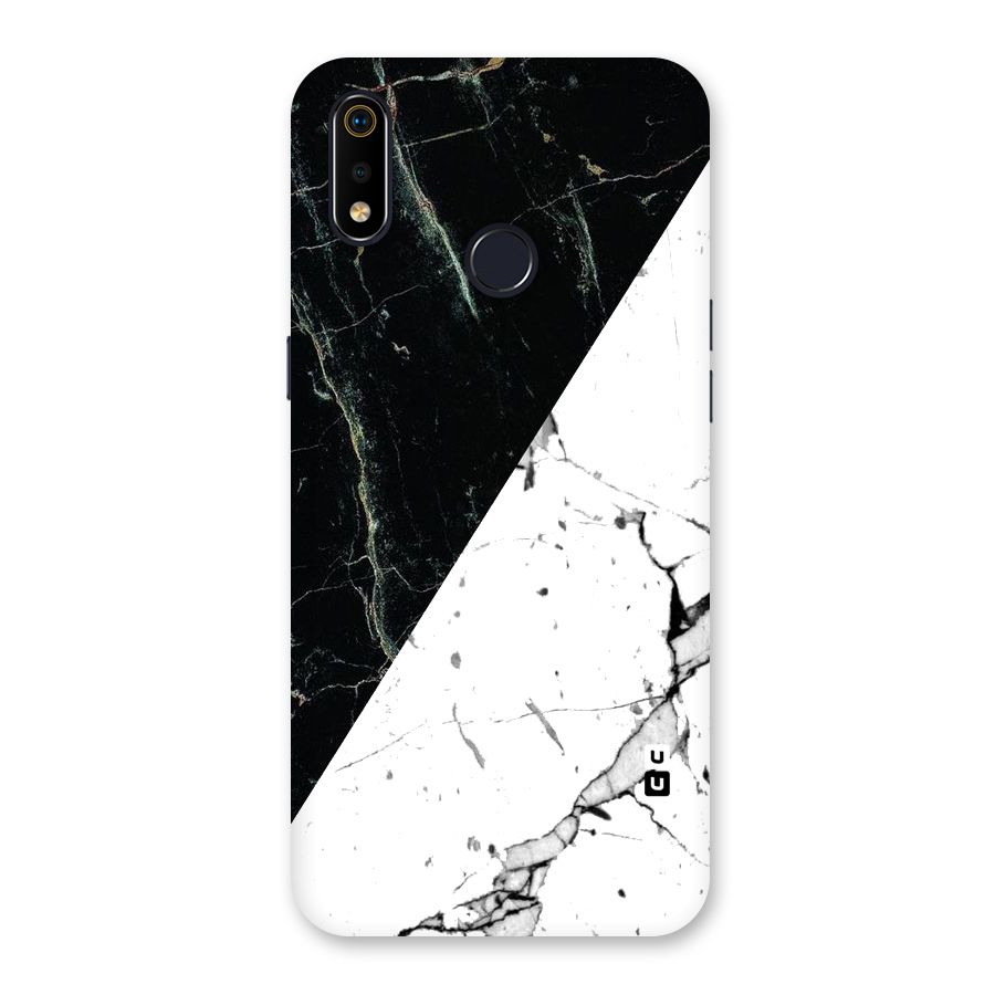 Stylish Diagonal Marble Back Case for Realme 3i